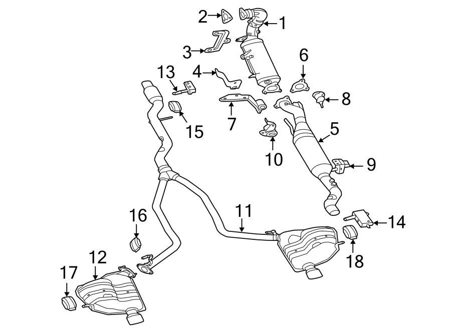 16EXHAUST SYSTEM. EXHAUST COMPONENTS.https://images.simplepart.com/images/parts/motor/fullsize/WA14415.png