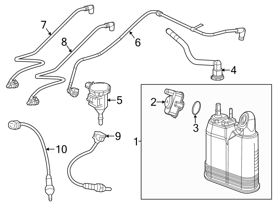 Diagram EMISSION SYSTEM. EMISSION COMPONENTS. for your Jeep Wrangler  