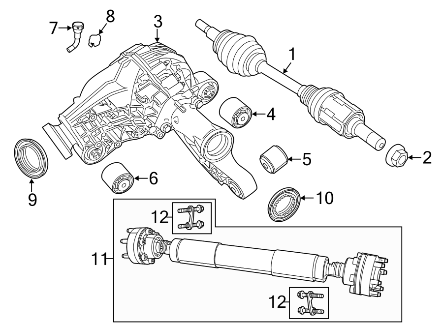 Diagram FRONT SUSPENSION. FRONT AXLE & CARRIER. for your Jeep Grand Cherokee  