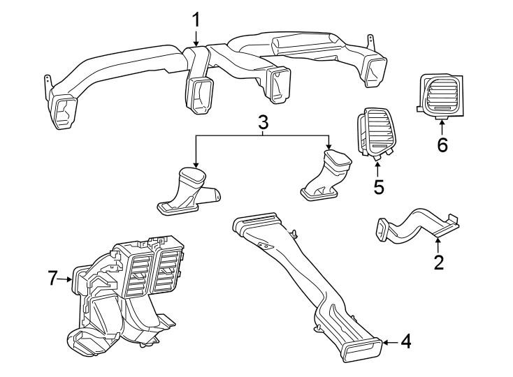 Diagram INSTRUMENT PANEL. DUCTS. for your 1998 Dodge Durango   