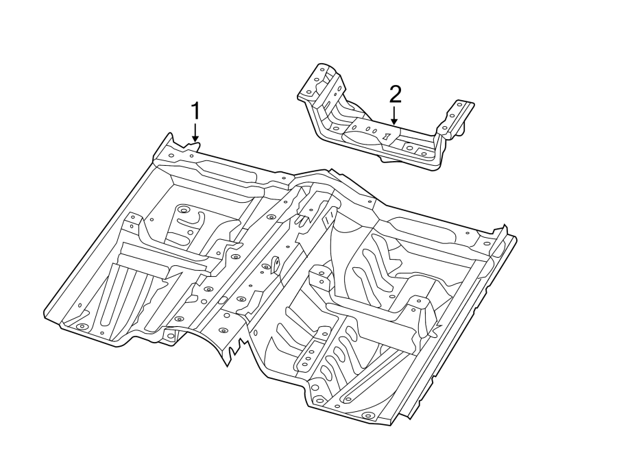 Diagram PILLARS. ROCKER & FLOOR. FLOOR & RAILS. for your 2018 Jeep Grand Cherokee 3.6L Pentastar V6 FLEX A/T AWD Laredo Sport Utility 