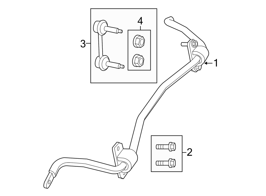 Diagram REAR SUSPENSION. STABILIZER BAR & COMPONENTS. for your 2017 Ram ProMaster 3500 3.6L Pentastar V6 FLEX A/T Base Standard Cargo Van 