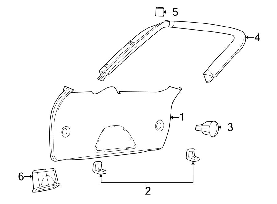 LIFT GATE. INTERIOR TRIM. Diagram