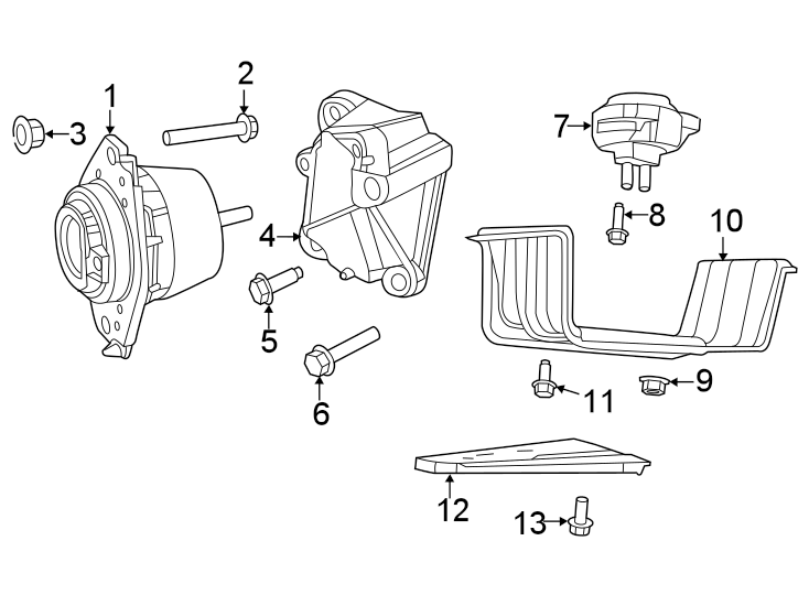 Diagram ENGINE & TRANS MOUNTING. for your 2014 Ram ProMaster 3500   