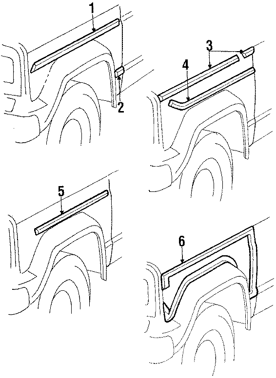 Jeep J10 Side molding. Woodgrain, WAGON, TRIM - J5755397 | Amherst OH