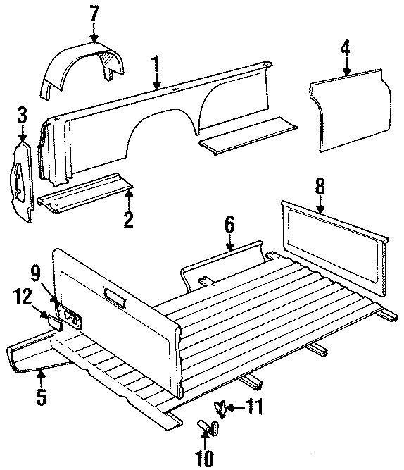 2PICK UP BOX. EXTERIOR TRIM. SIDE PANEL. TAIL GATE.https://images.simplepart.com/images/parts/motor/fullsize/WA9170.png