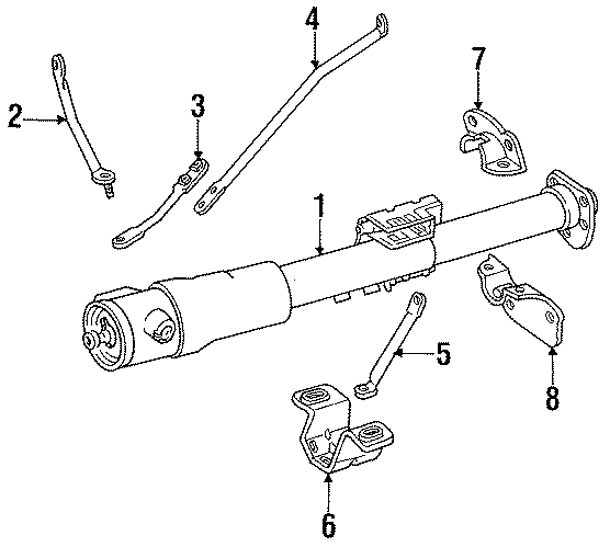 Diagram STEERING COLUMN ASSEMBLY. for your Jeep Wagoneer  