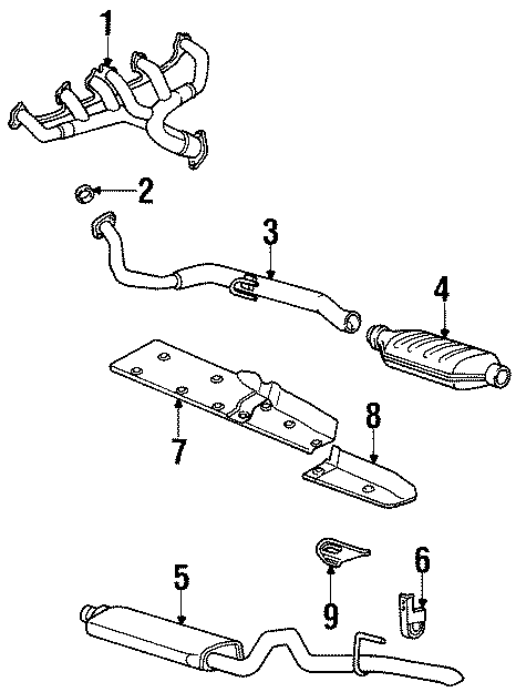 1EXHAUST SYSTEM. EXHAUST COMPONENTS.https://images.simplepart.com/images/parts/motor/fullsize/WA95221.png