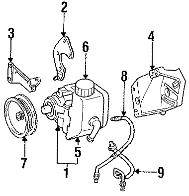 Diagram STEERING GEAR & LINKAGE. PUMP & HOSES. for your 2000 Jeep Wrangler  SE 