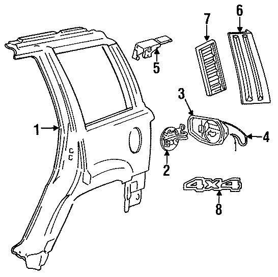 4EXTERIOR TRIM. QUARTER PANEL & COMPONENTS.https://images.simplepart.com/images/parts/motor/fullsize/WA95570.png