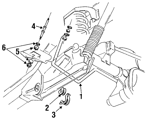 REAR SUSPENSION. STABILIZER BAR & COMPONENTS.