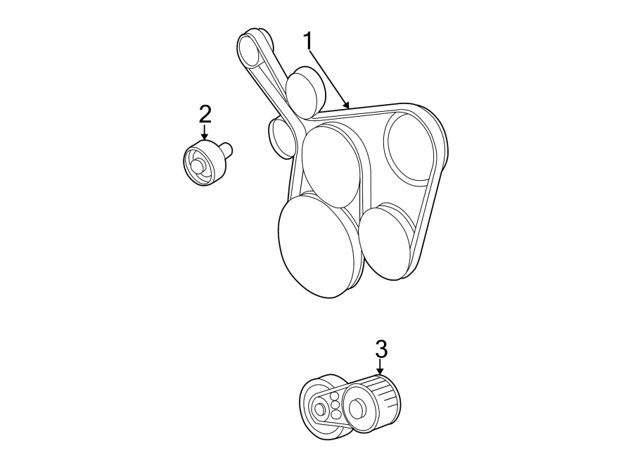 Diagram BELTS & PULLEYS. for your 1992 Jeep Wrangler   