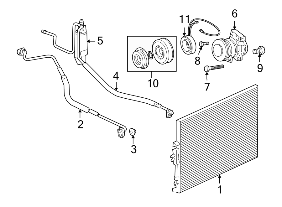 7AIR CONDITIONER & HEATER. COMPRESSOR & LINES. CONDENSER.https://images.simplepart.com/images/parts/motor/fullsize/WA99076.png