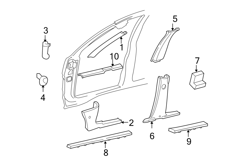 3PILLARS. ROCKER & FLOOR. INTERIOR TRIM.https://images.simplepart.com/images/parts/motor/fullsize/WA99475.png