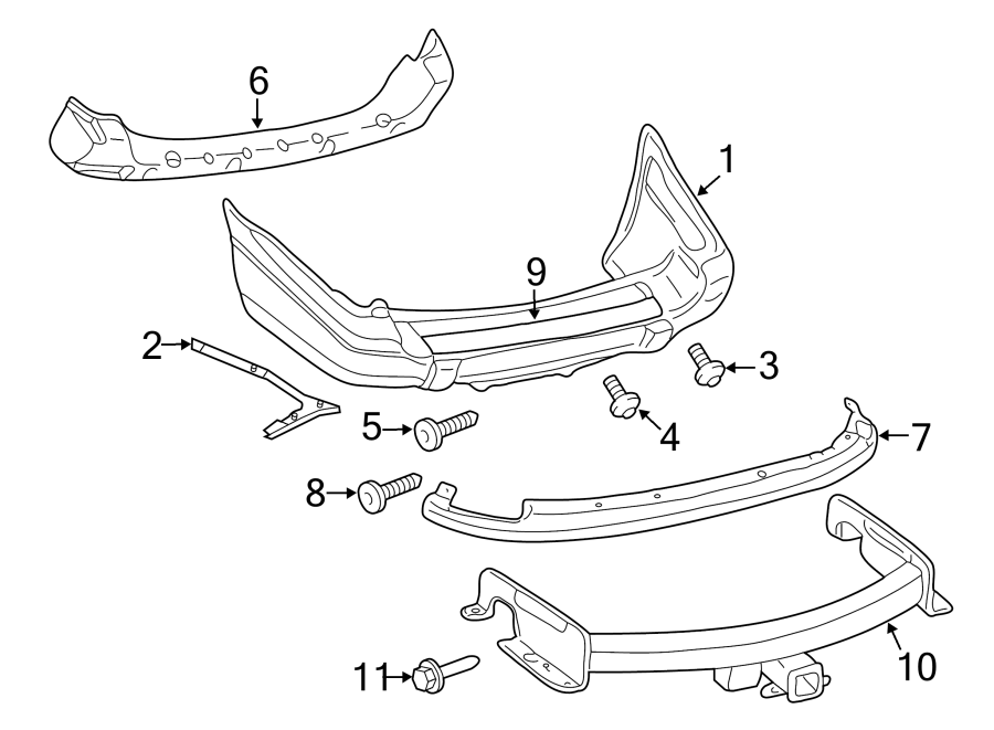 8REAR BUMPER. BUMPER & COMPONENTS.https://images.simplepart.com/images/parts/motor/fullsize/WA99651.png