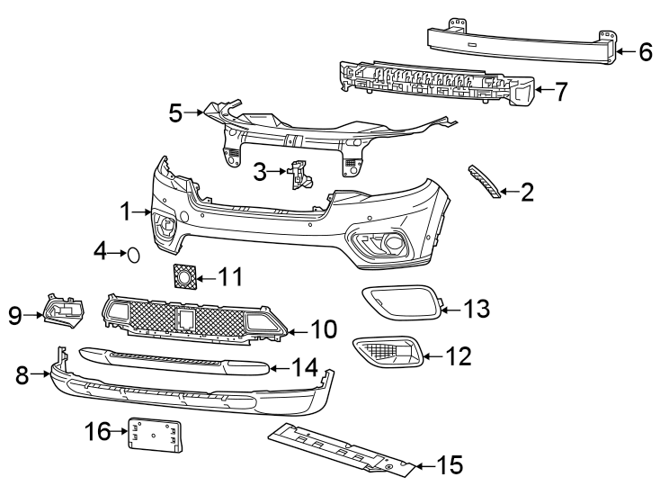 14FRONT BUMPER. BUMPER & COMPONENTS.https://images.simplepart.com/images/parts/motor/fullsize/WB14011.png