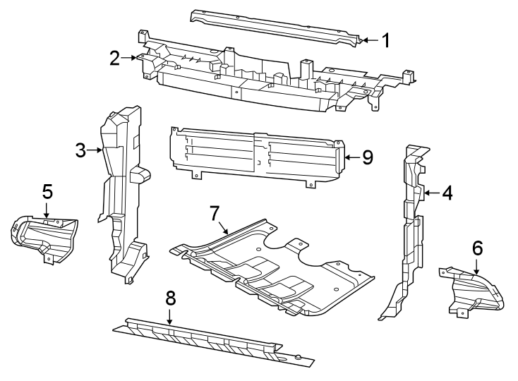 8RADIATOR SUPPORT. SPLASH SHIELDS.https://images.simplepart.com/images/parts/motor/fullsize/WB14051.png