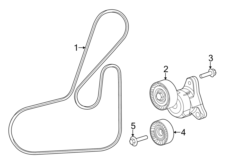 Diagram BELTS & PULLEYS. for your 1999 Jeep Wrangler   