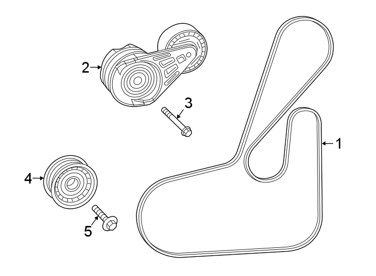 Diagram BELTS & PULLEYS. for your 2012 Jeep Wrangler   