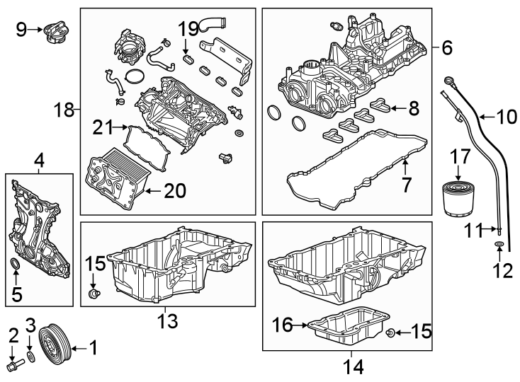 Diagram ENGINE PARTS. for your 2016 Ram ProMaster 3500   