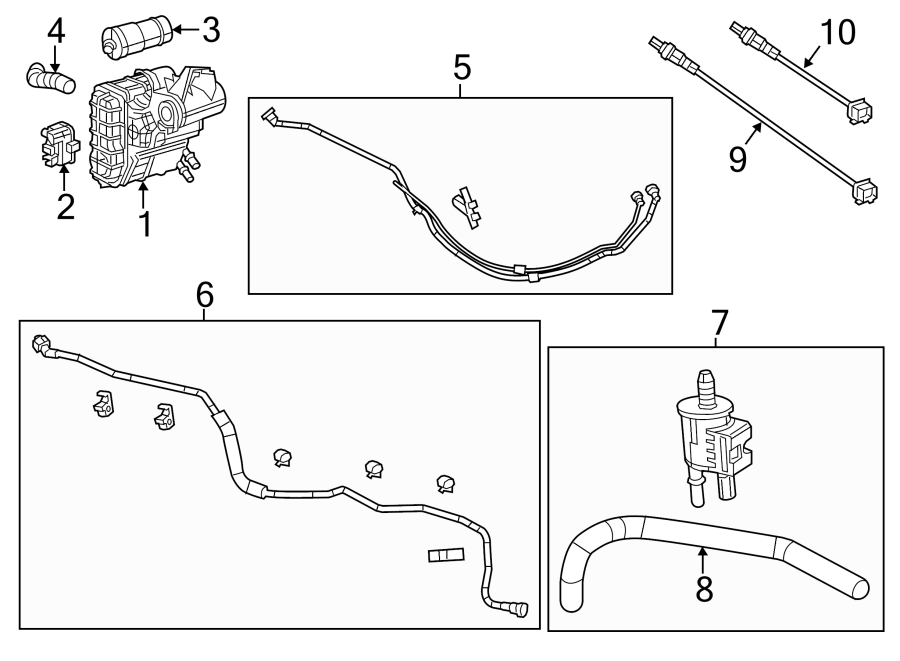 Diagram EMISSION SYSTEM. EMISSION COMPONENTS. for your Ram 1500  