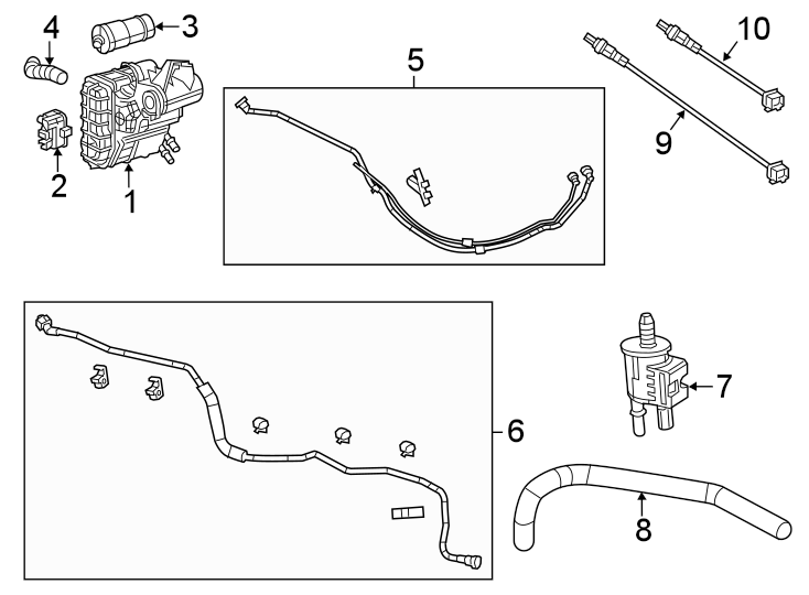 Diagram EMISSION SYSTEM. EMISSION COMPONENTS. for your 2017 Ram 1500   