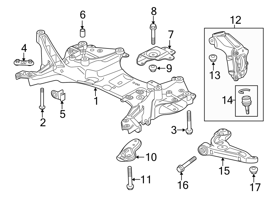 FRONT SUSPENSION. SUSPENSION COMPONENTS. Diagram