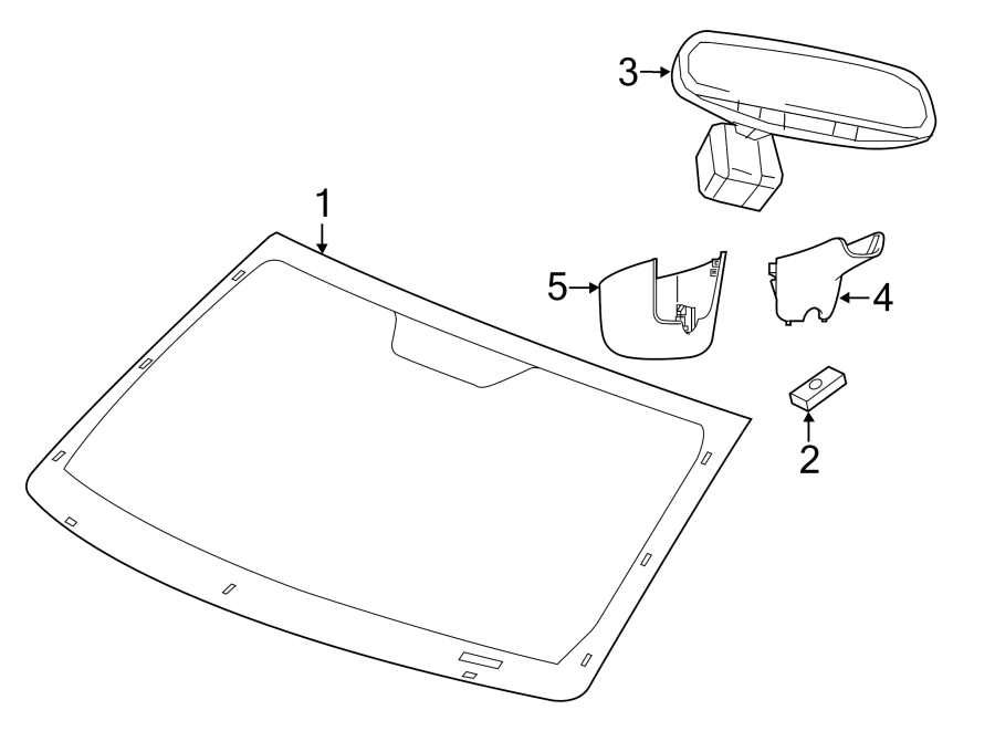 WINDSHIELD. GLASS. Diagram