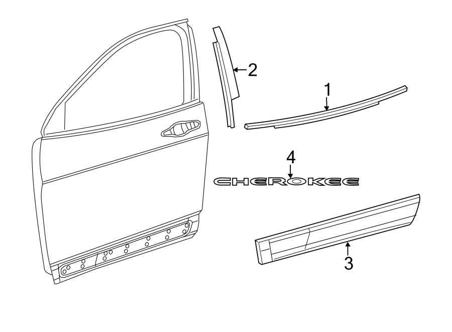 1FRONT DOOR. EXTERIOR TRIM.https://images.simplepart.com/images/parts/motor/fullsize/WB14505.png