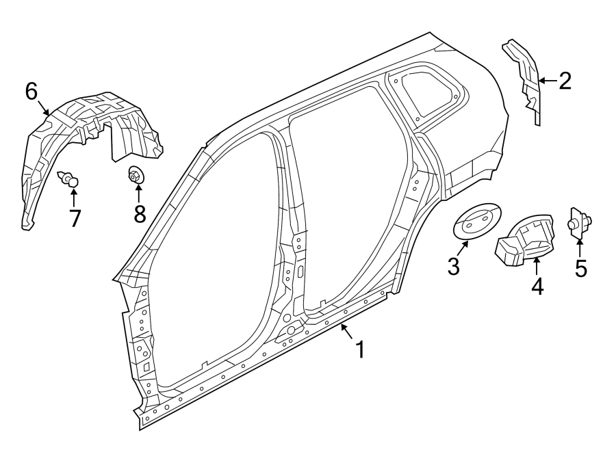 9QUARTER PANEL & COMPONENTS.https://images.simplepart.com/images/parts/motor/fullsize/WB14555.png