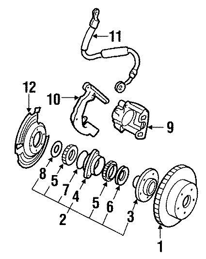 1FRONT SUSPENSION. BRAKE COMPONENTS.https://images.simplepart.com/images/parts/motor/fullsize/WB4073.png