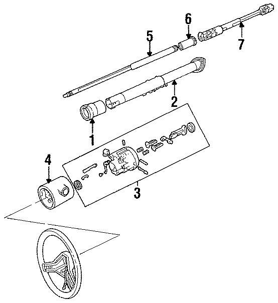 3STEERING COLUMN. HOUSING & COMPONENTS. SHAFT & INTERNAL COMPONENTS. SHROUD. SWITCHES & LEVERS.https://images.simplepart.com/images/parts/motor/fullsize/WB4785.png