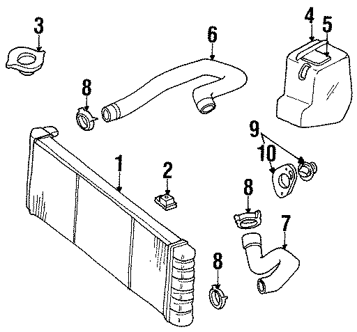 Diagram RADIATOR & COMPONENTS. for your 2016 Jeep Wrangler   