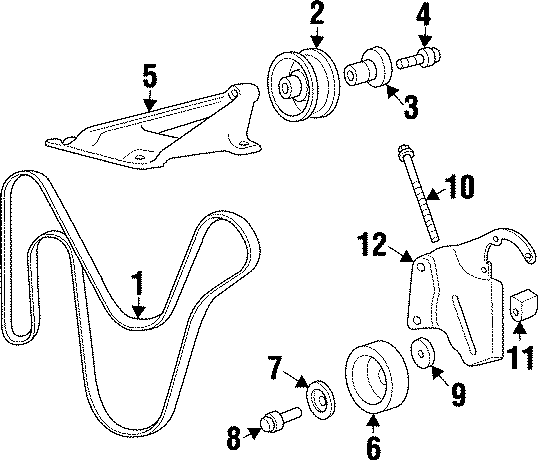 Diagram BELTS & PULLEYS. for your 2022 Jeep Wrangler   