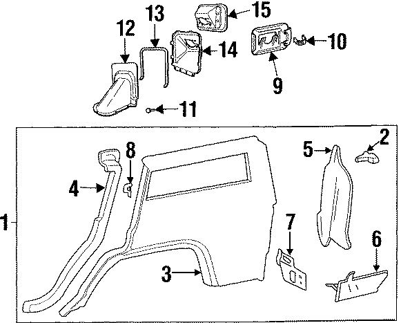 8QUARTER PANEL & COMPONENTS.https://images.simplepart.com/images/parts/motor/fullsize/WB97435.png