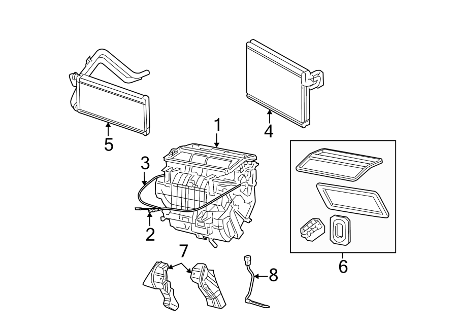 1AIR CONDITIONER & HEATER. EVAPORATOR COMPONENTS.https://images.simplepart.com/images/parts/motor/fullsize/WC07065.png