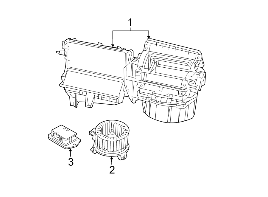 Diagram AIR CONDITIONER & HEATER. BLOWER MOTOR & FAN. for your 2021 Dodge Charger   