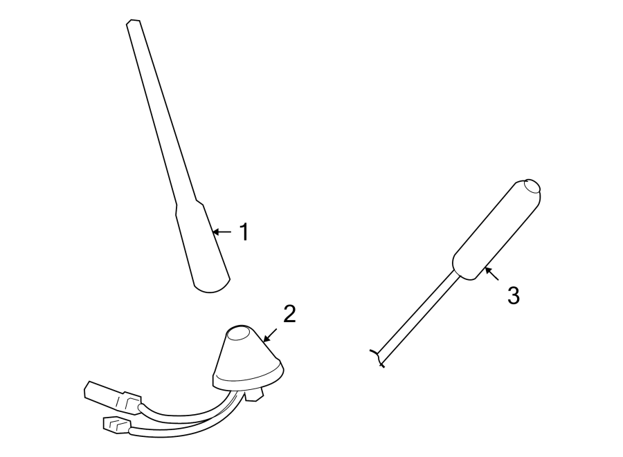 Diagram ANTENNA. for your 2008 Jeep Compass 2.0L GEMA M/T FWD Sport Sport Utility 