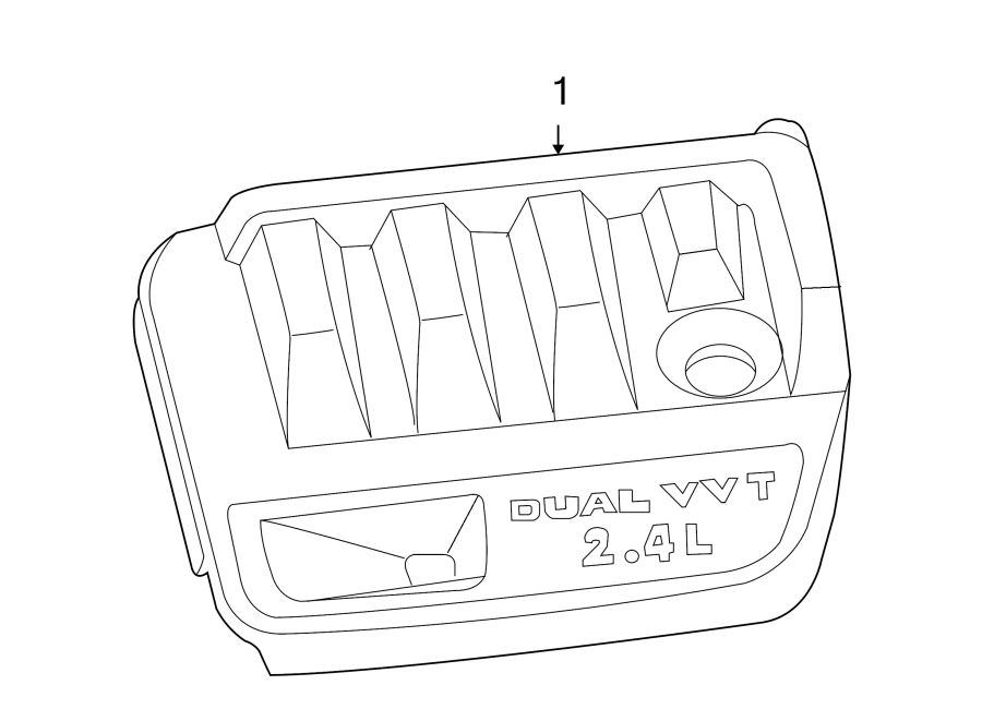 Diagram ENGINE / TRANSAXLE. ENGINE APPEARANCE COVER. for your 2010 Dodge Grand Caravan   