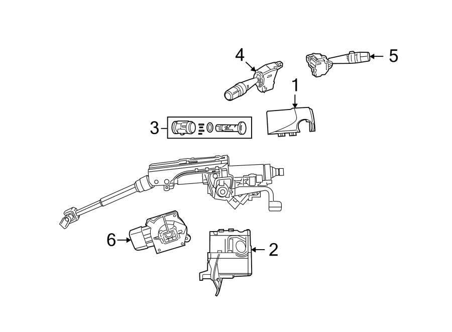 6STEERING COLUMN. SHROUD. SWITCHES & LEVERS.https://images.simplepart.com/images/parts/motor/fullsize/WC07260.png