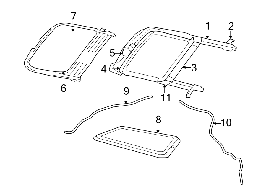 Jeep Compass Sunroof Drain Hose (Rear). Rear 5160043AB Amherst OH