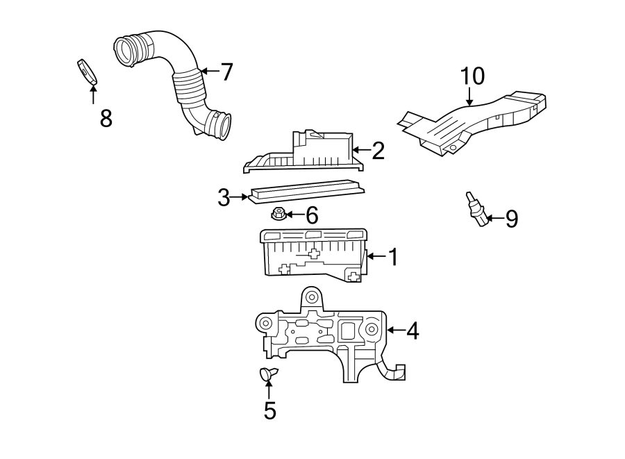 Diagram ENGINE / TRANSAXLE. AIR INTAKE. for your 2017 Dodge Charger 5.7L HEMI V8 A/T RWD Daytona Sedan 