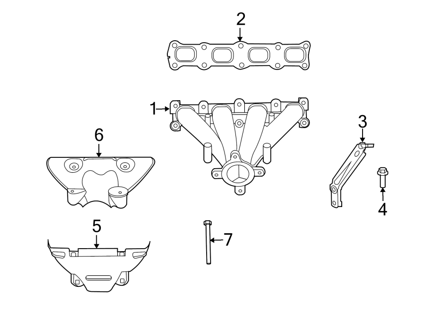 Diagram EXHAUST SYSTEM. MANIFOLD. for your 2023 Ram 1500   