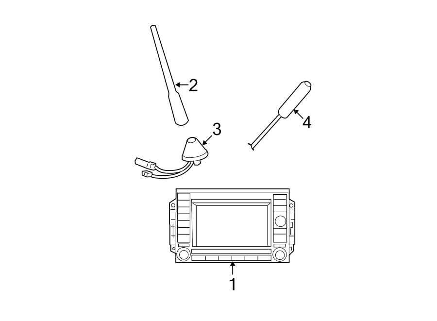 Diagram NAVIGATION SYSTEM COMPONENTS. for your 2008 Jeep Compass 2.0L GEMA M/T FWD Sport Sport Utility 