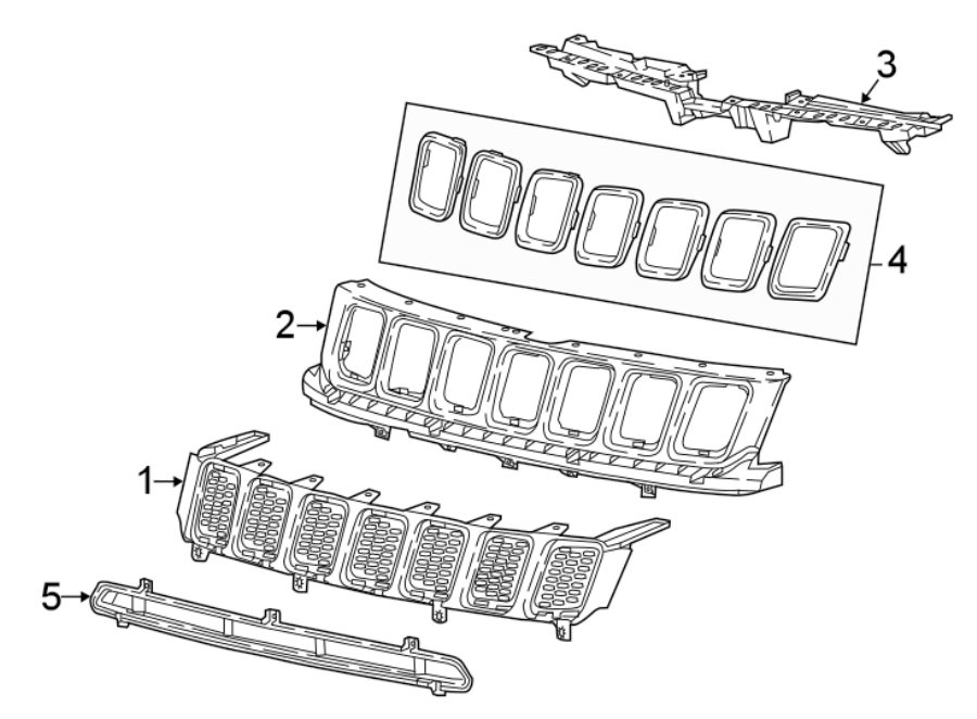 4FRONT BUMPER & GRILLE. GRILLE & COMPONENTS.https://images.simplepart.com/images/parts/motor/fullsize/WC17015.png