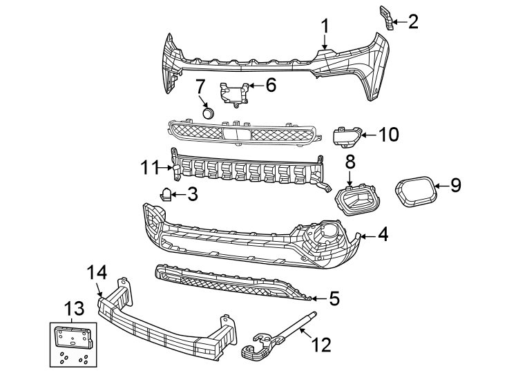 2Front bumper & grille. Bumper & components.https://images.simplepart.com/images/parts/motor/fullsize/WC17026.png