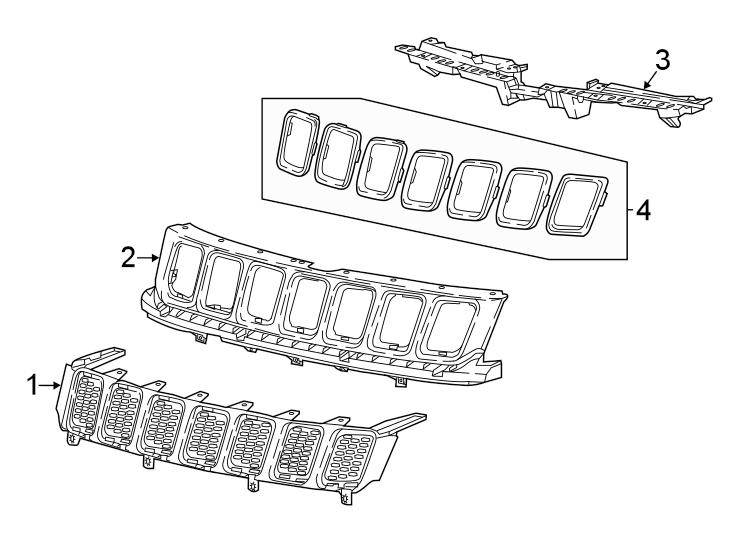 2Front bumper & grille. Grille & components.https://images.simplepart.com/images/parts/motor/fullsize/WC17031.png