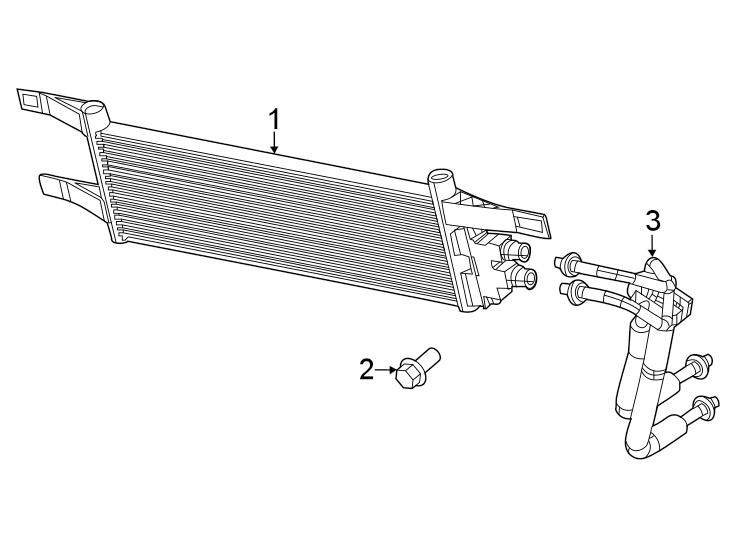 Diagram TRANS OIL COOLER. for your 2018 Ram ProMaster 3500  Base Cutaway Van 