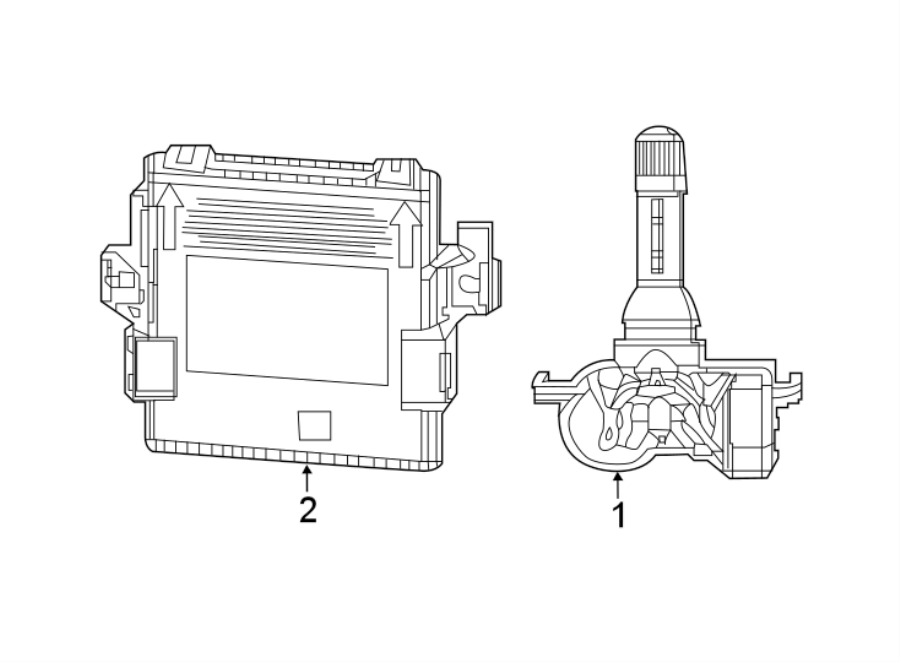 Diagram TIRE PRESSURE MONITOR COMPONENTS. for your Jeep Compass  