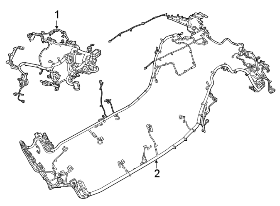 Diagram WIRING HARNESS. for your 2022 Jeep Compass 2.4L Tigershark A/T AWD Latitude Sport Utility 